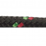 PPV 8mm lano pletené, s jádrem, 16pramenné, černé s červeno-zelenými kontrolkami,max. 200m