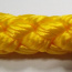 PPV 10mm lano pletené bez jádra, žluté, pevnost 1640kg,max. 100m