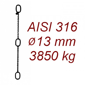 CPK 13, nerezový převěsný řetěz - nosnost 3850kg - Pumpenkette