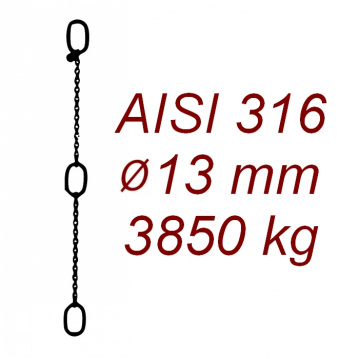 CPK 13, nerezový převěsný řetěz - nosnost 3850kg - Pumpenkette